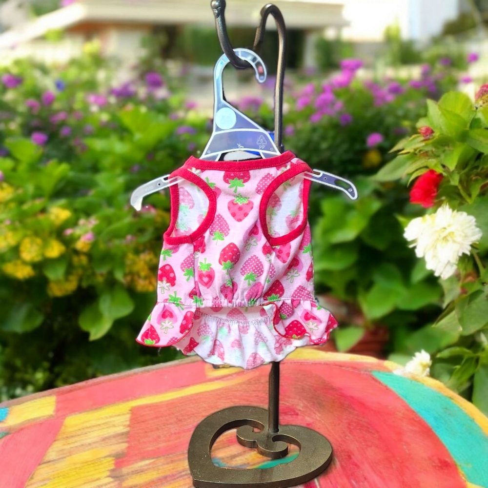 Glamour to the Bone XS Strawberry Doggy Dress - Picture 5 of 7